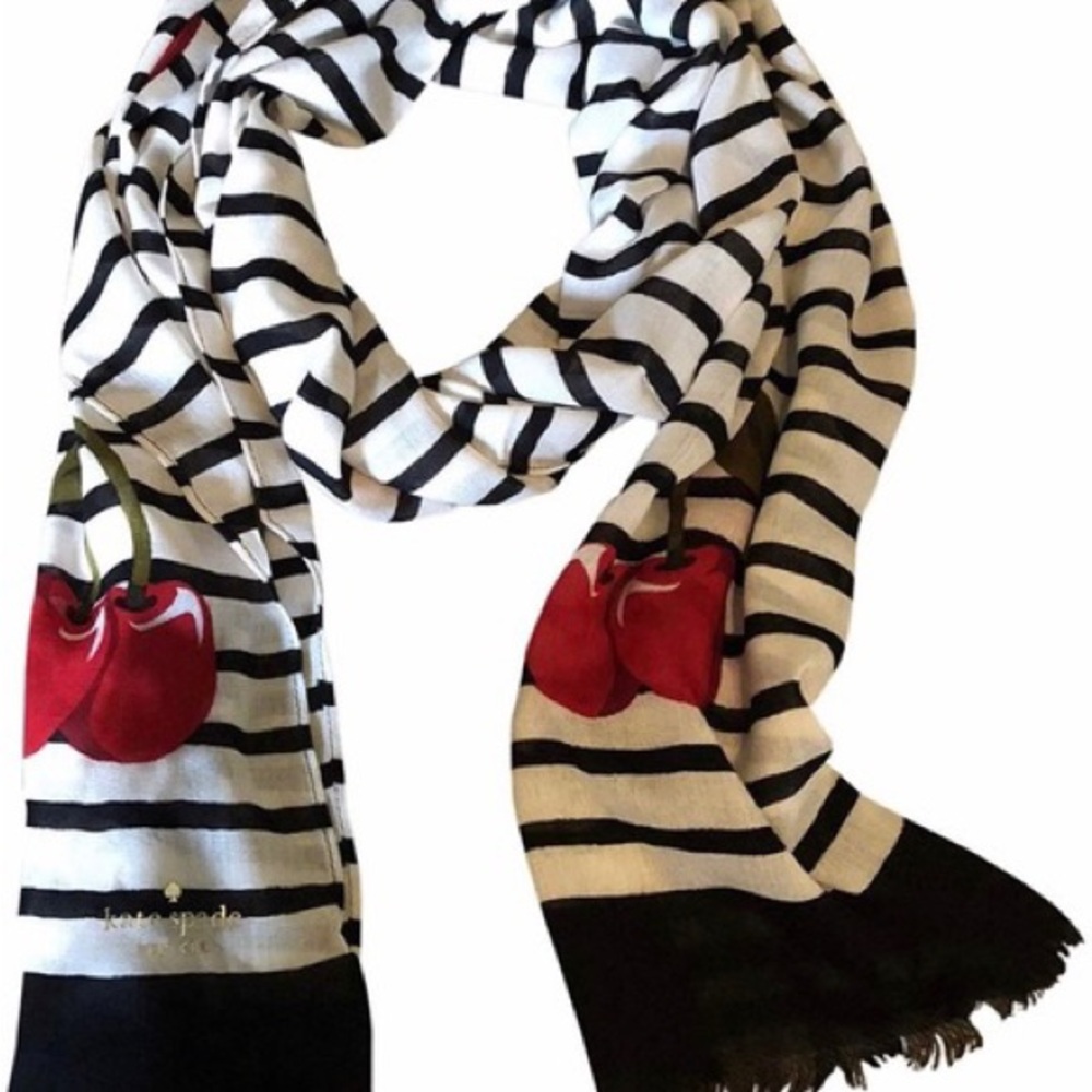 Adorable Kate Spade New York Ma Cherrie Oblong Scarf/Wrap 🍒